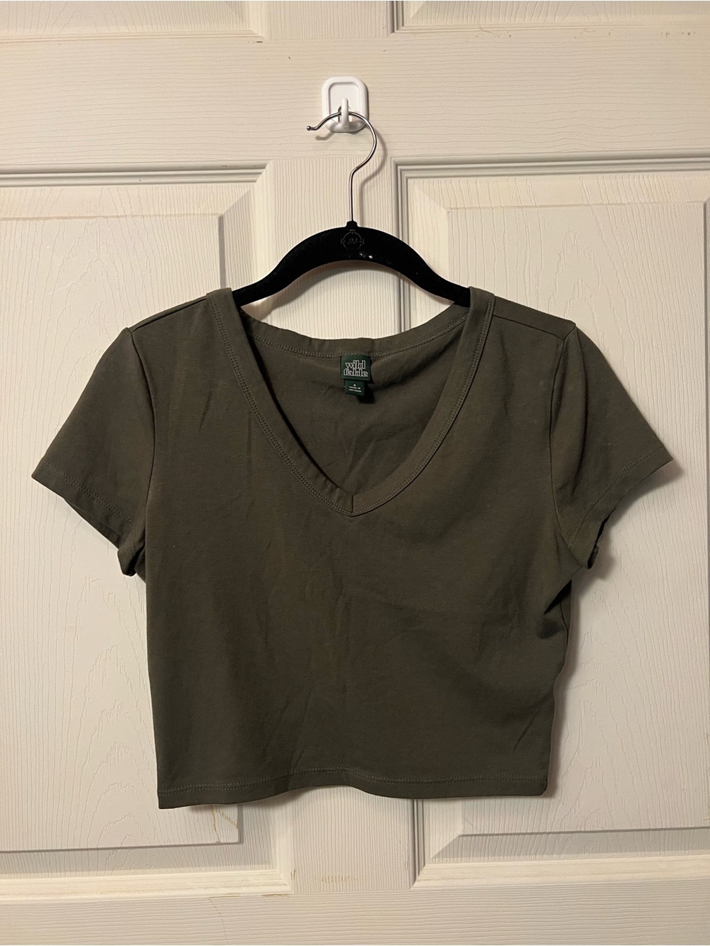 Wild fable Olive V-Neck Crop Top